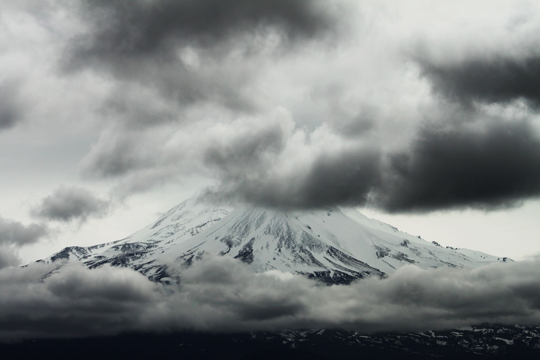 Mount Shasta in winter